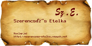 Szerencsés Etelka névjegykártya