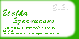 etelka szerencses business card